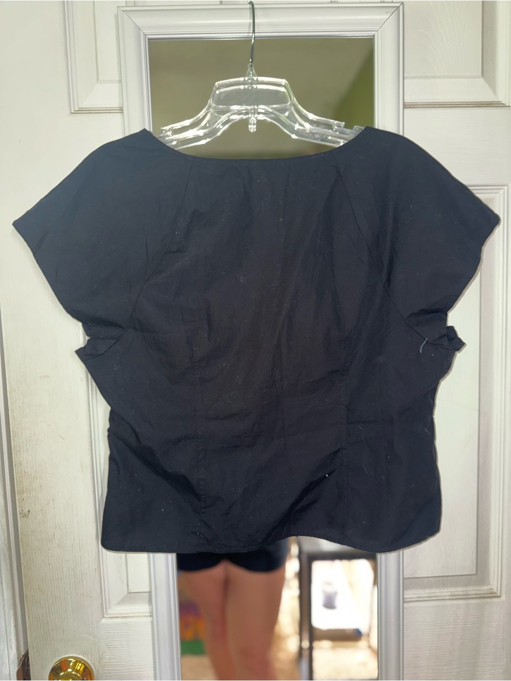 Black Cap-Sleeve Twist Front Top Madewell - Picture 4 of 5